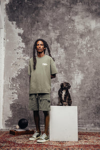 Green Puff Print Logo Tee
