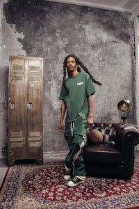 Pine Green Puff Print Logo Tee