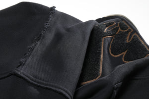 Black Chenille Hoodie