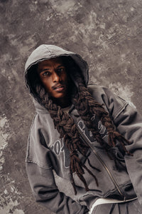Grey Chenille Hoodie