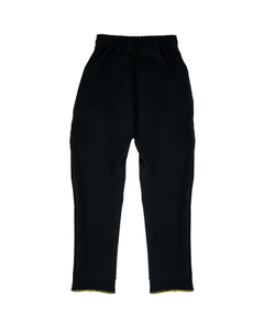 Black Ribbed Panel Joggers