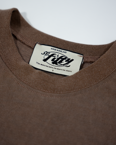 Brown Puff Print Logo Tee