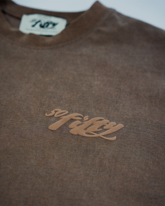 Brown Puff Print Logo Tee