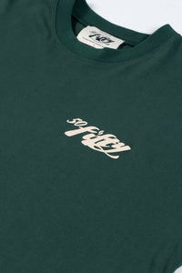Pine Green Puff Print Logo Tee